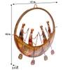 Desert Art Golden Metal Boat Wall Hanging