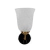 Devansh Metal Electric Wall Light in black Colour with White Shade Count of 1 Light