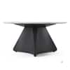 Luxury Marble Nesting Coffee Table Set with Matte Black Stainless Steel Base
