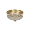 TELMOR 2 Light Antique Brass Flush Mount Ceiling Light