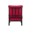 Luxe Boucle Fabric Lounge Chair in Red Colour