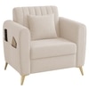 Daraco Velvet 1 Seater Sofa in Cream Color