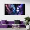 The Castle Decor Radha Krishna Wall Painting Wooden Framed 27x48 Inch (Style 4)