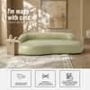 Luxelounge Wood 3 Seater With Upholstery Non Storage Sofa In Green Colour