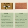 Luxe Home 100% Natural Coir Doormat Bee Print Design (71x45 cm)