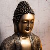 Golden Fiber Glass Gage Lotus Buddha Indoor Water Fountain