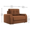 Calliro  Pull Out Sofa cum Bed  in Brown Colour