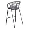 Jordan Bar Stool Weaving Gun Metal in Grey