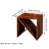 Noah Sheesham Wood Contemporary Tea Table End Table In Natural Teak Finish