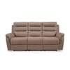Silvana Three Seater Motorized Fabric Recliner in Taupe Beige Colour