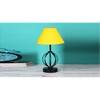 Phoenix Yellow cotton Table lamp with Iron Base