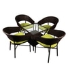 Geelong Wicker Table And Chair Set  Brown Dual Tone Finish