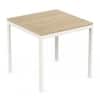 Holven 4 Seater Square Dining Table European oak & white