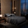 Stoa Paris Super King Size Bedsheet with 4 Pillow Covers  Size Twilight Embrace