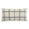 Windowpane Honeydew  And Natural Cotton Pillow Cover 12X20 Inches