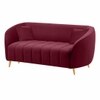 Nero Velvet 2 Seater Sofa in Maroon Colour