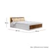 Hexa Engineered Wood Modern Queen Bed With Headboard With Storage In Frosty White And Giant Wood