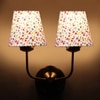 Devansh Metal Electric Wall Light in Gold Colour with Multi Shade Count of 2 Lights