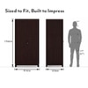 Magellan Solid Wood 2 Door Wardrobe in Mahogany Finish