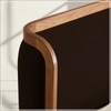 Valerio Duo-Panel Luxe Queen Size Bed in Chocolate Brown colour Velvet with Oak wood Frame