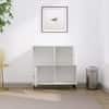 Hexa Engineered Wood Bookshelf Multipurpose Storage Rack in Frosty White Colour