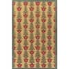 Jaipur Rugs Soft Ethnic Floral Wool 5x8 Feet Nugget Gold And Walnut Dhurrie Carpet