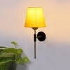 Devansh Metal Electric Wall Light in Black Colour with Yellow Shade Count of 1 Light