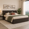 Adikia Engineered Wood King  Size Bed With Drawer Storage (Melamine Finish)