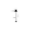 Vihaan Black Fabric Shade Floor Lamp with Black Iron Base
