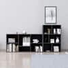 Hexa Engineered Wood Bookshelf Multipurpose Storage Rack in Slate Grey Colour