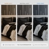 Stoa Paris Satin Comforter, 300TC Comforters for King Size Bed or King Deep Black - Ivory White Gold