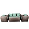 Nantes 3+1+1 Seater Wicker Sofa Set in Brown Colour