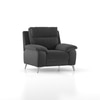 Emila 1 Seater Fabric Sofa in Grey Colour