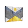 Truss Yellow White Pieces Marble Textured Geometric Canvas Wall Prints Set of 3 Multicolor Matte