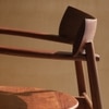 Abacus Solid Wood Dining Chair in Brown Colour
