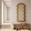 The Artment Mustard Ripple Edge Unbreakable Floor Mirror For Home (160 X 60 CM)