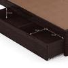 Florence Queen Size Solid Wood Drawer Storage Bed In Mahogany Finish & Lava Colour