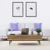 Hexa Engineered Wood Coffee Table With Metal Legs In Flower Wenge