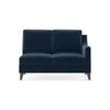 Abbey Sectional Sofa (Colour : Sea Port Blue Velvet, Cushion : Soft, Seater : Left Aligned 2 Seater + Left Aligned Chaise)
