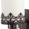 Eliante Modern Wall Lights Mild Steel & Glass Material Chrome, Brown & White Finish