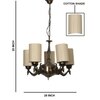 Devansh Dual Gold  Antique Wall Mounted Lamp With Black  Cotton Shade
