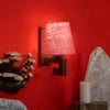 Devansh Solid Wood Electric Wall Light in Pink Colour with Pink Shade Count of 1 Light