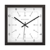 24-Hour Dial and Minimal Square Wooden Wall Clock