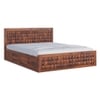 Keaton Sheesham Wood King Size Bed In Honey Oak Finish With Hydraulic Storage (72 x 78 inches)