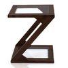 Zeta Solid Wood Side Table in Mahogany Finish