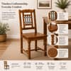 Kafano Sheesham Wood Dining Chairs in Provincial Teak Finish Set of 2