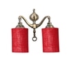 Devansh Metal Electric Wall Light in Maroon Colour with Maroon Shade Count of 2 Lights
