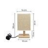 Elongated Square Designer Table Lamp Cream Base