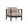 Cairo 1 Seater Wooden Sofa (Macadamia Brown)