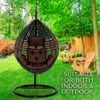 Premium Egg Single Seater 6 Star Swing Chair Brown